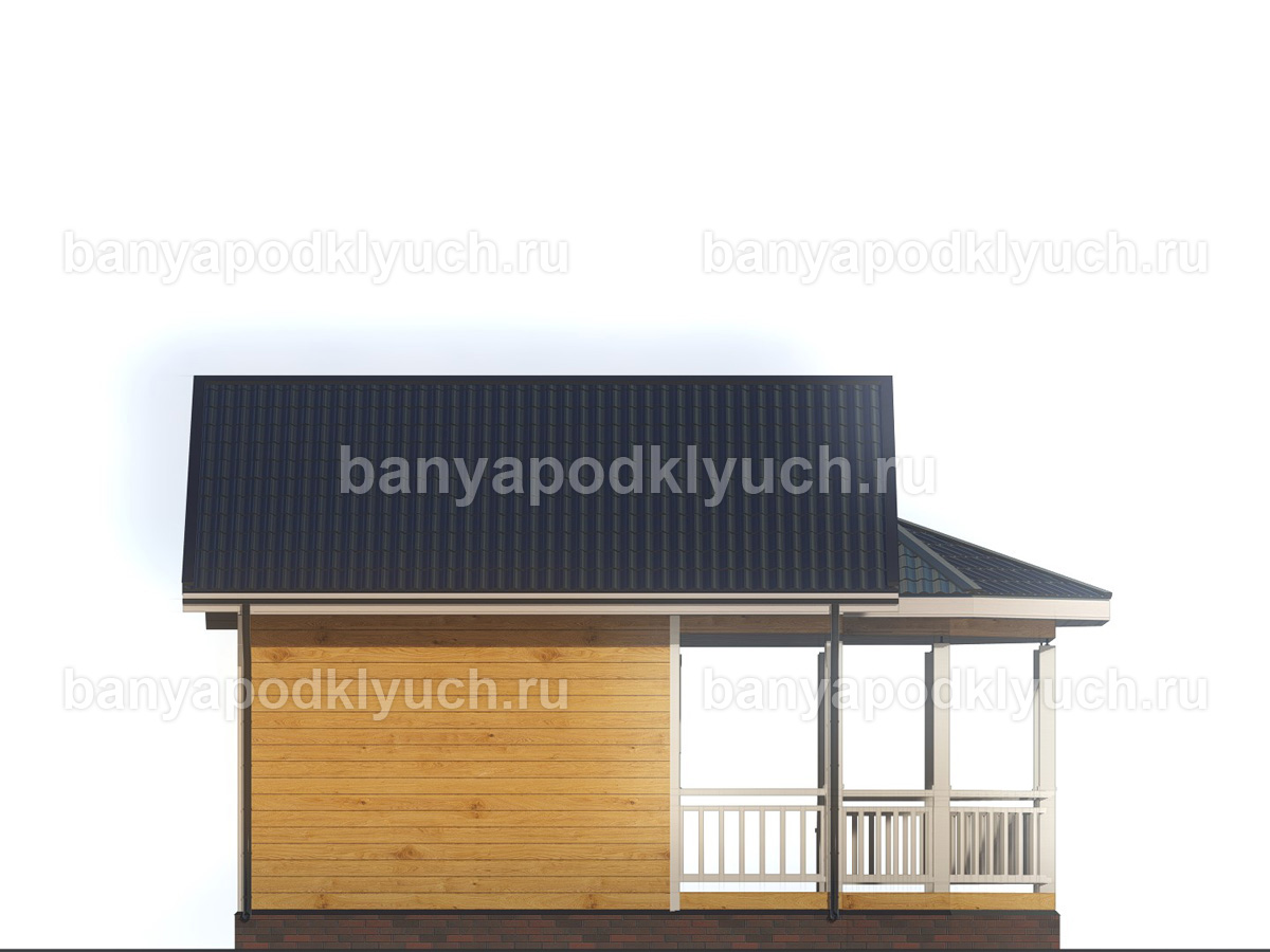 Баня из бруса 7.5x6 м Баня из бруса 7.5x6 м